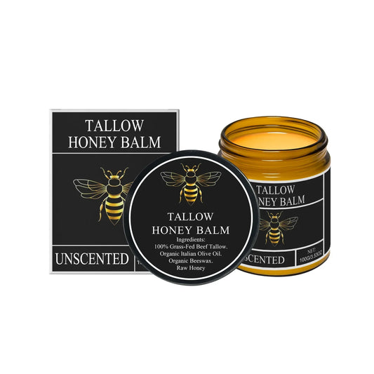 Tallow Honey Balm Firming Nourishing & Hydrating Skin Care Smoothing Soothe Skin Improves Elasticity Tallow Honey Moisturizer